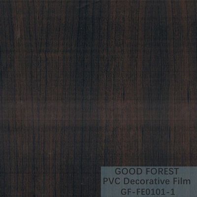 فيلم PVC الأسود المزخرف 1260 مم - 1330 مم عرض الحبوب الخشبية
