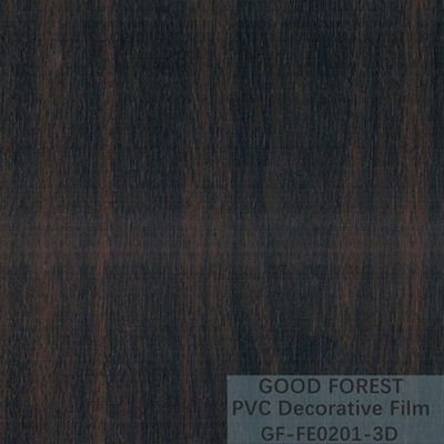 فيلم PVC الأسود المزخرف 1260 مم - 1330 مم عرض الحبوب الخشبية