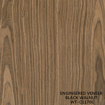الخشب المعاد تكوينها الفنير الجوز قطع مسطح التاج الحبوب 0.15-0.6mm البني للباب WT-C928C/1158C/1170C/1176C