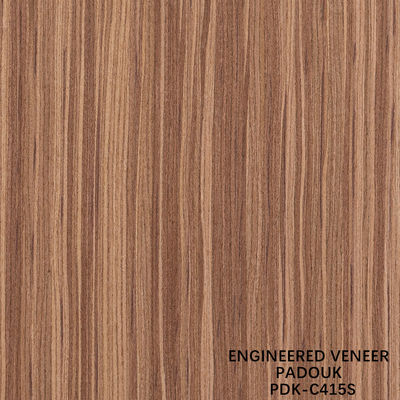 طلاء الخشب المهندسية Padouk قطعة الحبوب المستقيمة قطع تقنيات سمك 0.5mm للوحة الخزانة PDK-187S/415S/616S