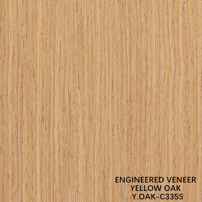 ريكون الخشب الفنير البلوط الأصفر عمودي الحبوب ربع قطع 3050 * 640mm للفندق الورق الزخرفة مرة أخرى الصين المصنع