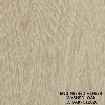طلاء الخشب المهندسية خاصة غسلت ورقة البلوط حبة مستقيمة 2500-3200mm قماش للخلف لباب جلد W.OAK-1282S / 1282C / 1327S
