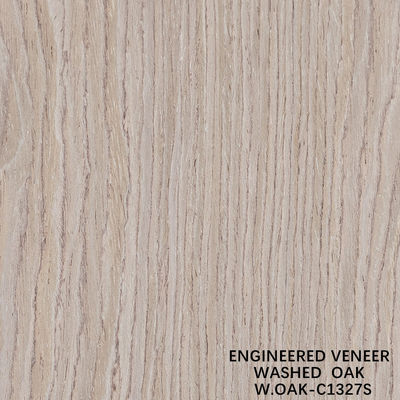 طلاء الخشب المهندسية خاصة غسلت ورقة البلوط حبة مستقيمة 2500-3200mm قماش للخلف لباب جلد W.OAK-1282S / 1282C / 1327S