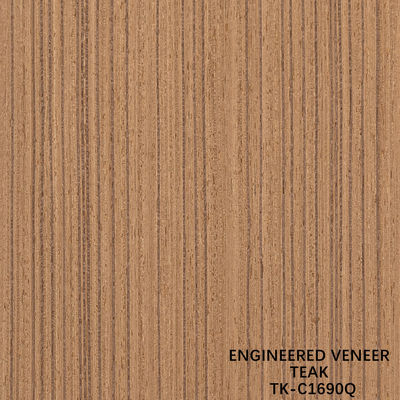ربع قطع من التيك الهندسي 2500 * 640mm الحجم الطبيعي الحبوب المستقيمة للزخرفة الفندق