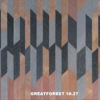 قشرة خشب الباركيه الفني كولاج متماثل نمط هندسي غني بالألوان لوحة خشبية 0.55 مم