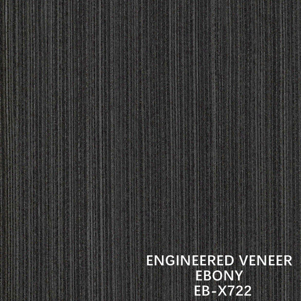 شريحة الباب والنوافذ ريكون قشرة خشب الأبنوس X722 Fineline Grain Black Color ISO