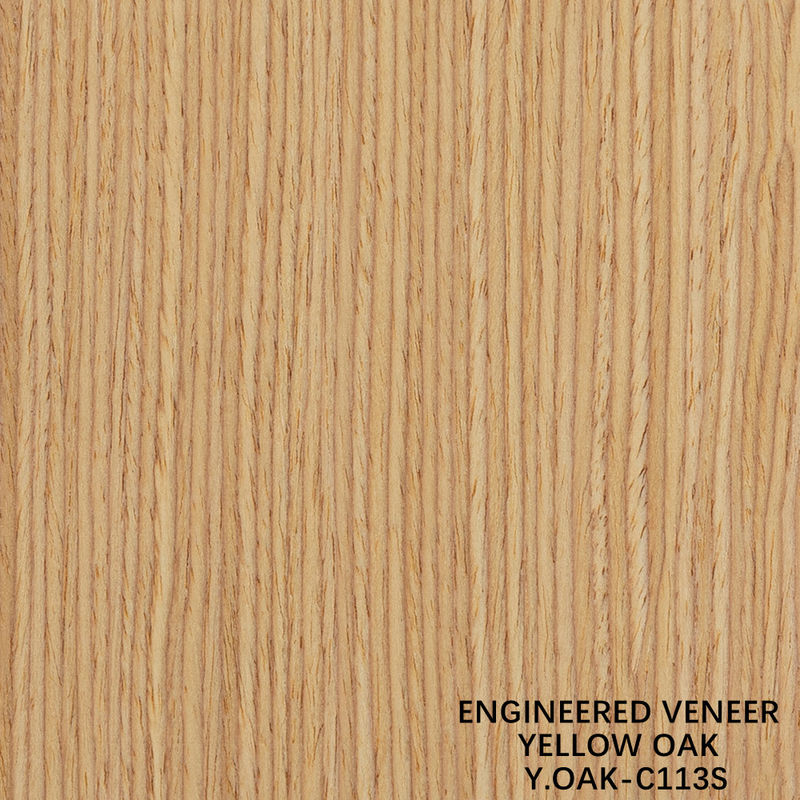ريكون الخشب الفنير البلوط الأصفر عمودي الحبوب ربع قطع 3050 * 640mm للفندق الورق الزخرفة مرة أخرى الصين المصنع