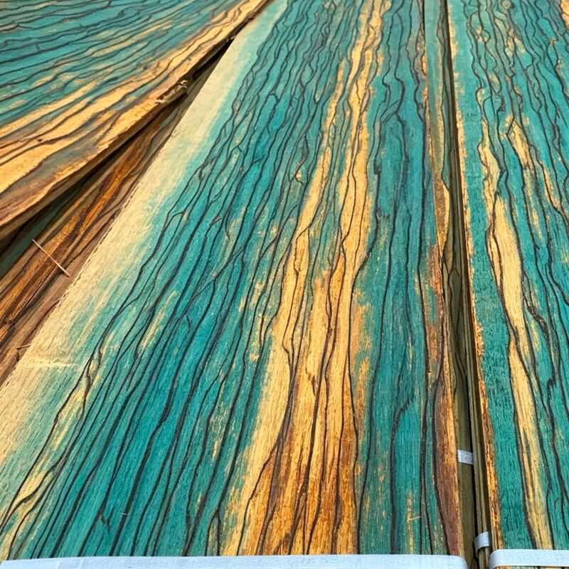 Eco Plant Dyed Natural Wood Veneer, Vibrant Colorful Iridescent Timber Veneer, Sustainable Decorative Veneer for Interior Furnishing Projects 0.5mm