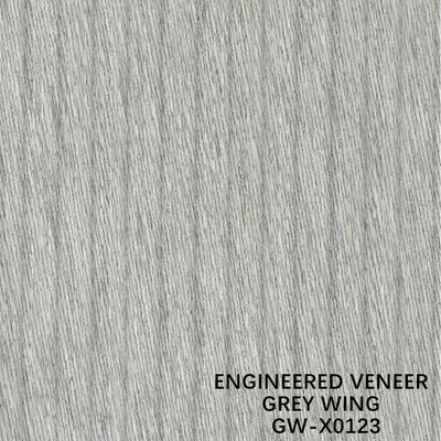 زخرفة ISO 3100 مم قشرة خشب هندسية بنمط جناح غير عادي حبيبات غريبة لون رمادي GW-X0123/X0133