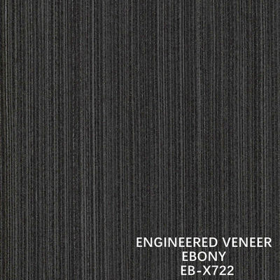 شريحة الباب والنوافذ ريكون قشرة خشب الأبنوس X722 Fineline Grain Black Color ISO