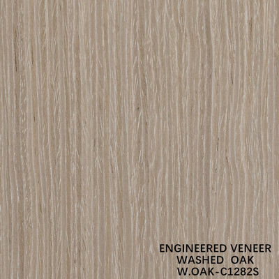 طلاء الخشب المهندسية خاصة غسلت ورقة البلوط حبة مستقيمة 2500-3200mm قماش للخلف لباب جلد W.OAK-1282S / 1282C / 1327S