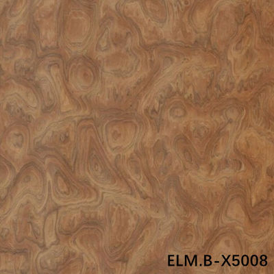 ريشة خشبية من القيقب برل ELM.B-X5008 حلقة حبوب بني لون 0.13-0.35mm سمك لتزيين الفنادق